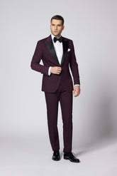 COSTUM CEREMONIE BURGUNDY DANIEL SINGLE BREASTED